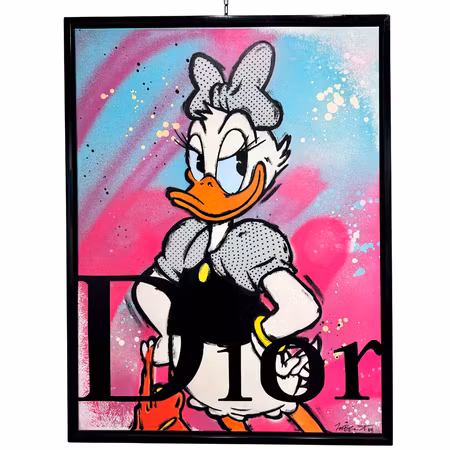 Pop Icon – Blandteknik på duk av Mike Blomqvist, 63 × 83 cm