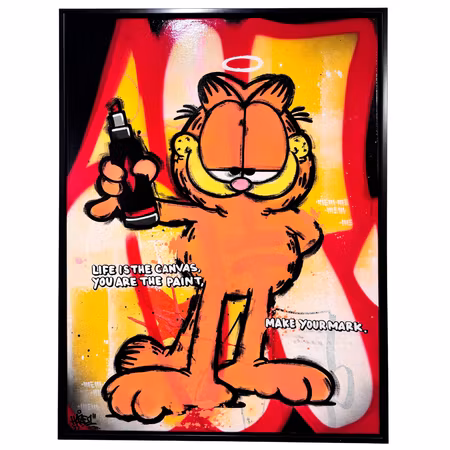 "Make your mark" Blandteknik på duk av Mike Blomqvist, 63x83 cm