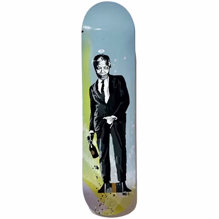 "Nelson" Blandteknik på skateboard av Mike Blomqvist, 20x80 cm