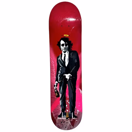 "John Lennon" Blandteknik på skateboard av Mike Blomqvist, 20x80 cm