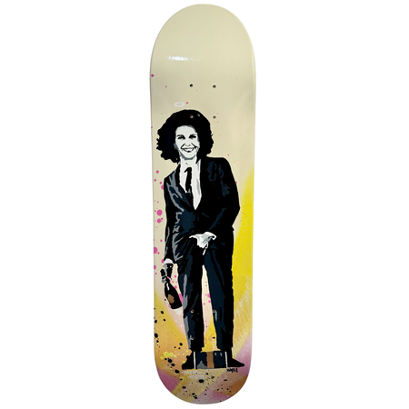"Queen Silvia" Blandteknik på skateboard av Mike Blomqvist, 20x80 cm