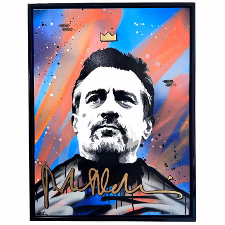 "Bobby Deniro" Blandteknik på duk av Mike Blomqvist, 63x83 cm
