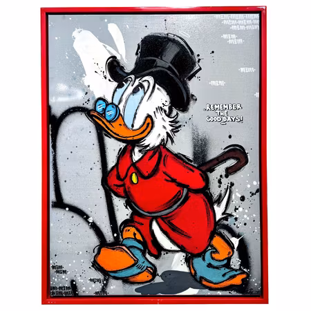 "Good Days" Blandteknik på duk av Mike Blomqvist, 63x83 cm