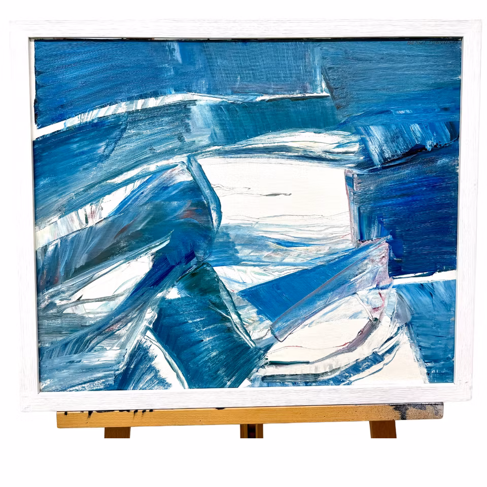 "Kat no 10" Olja på duk av Bengt Olson. -1973. 64x56 cm