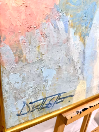 "Ofattbar verklighet" Olja på duk av Stig Deteste. 78x58 cm