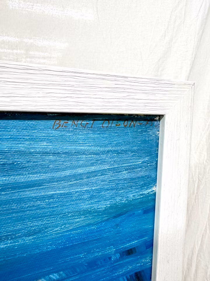 "Kat no 10" Olja på duk av Bengt Olson. -1973. 64x56 cm