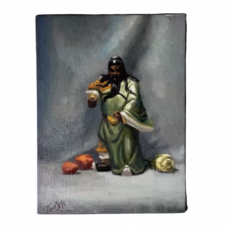 "Orientaliskt stilleben" Olja på duk av Fredrik Thorsén. 30x40 cm