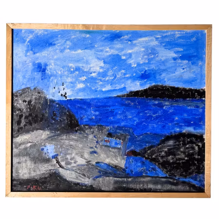 "Hösthav nära Marstrand" Olja på duk av Irene K:son Ullberg. 57x50 cm
