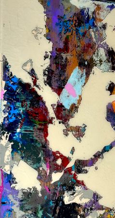 "Border on Light Cream" Alberto Ramirez LEG & Jochen Vrba. Mixed media 40x50cm
