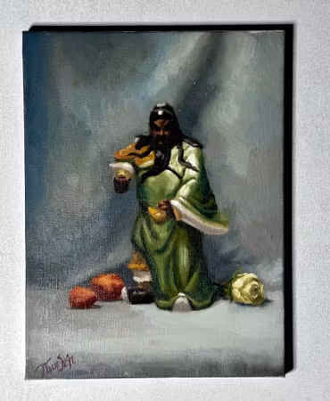"Orientaliskt stilleben" Olja på duk av Fredrik Thorsén. 30x40 cm