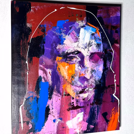 "Gioconda" Blandteknik på duk av Alberto Ramirez LEG & Jochen Vrba. 40x50 cm