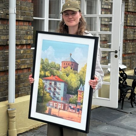 "Crêperiet" Fine art Print av Elin Östberg. 50x70 cm