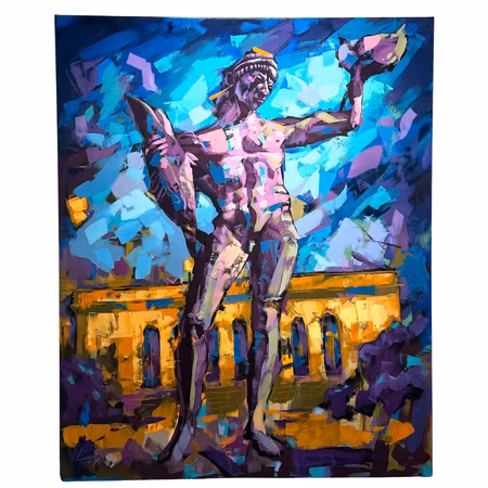 "Poseidon" Akryl på duk av Alberto Ramirez LEG. 130x160 cm