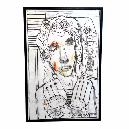 "Ingen titel" Blandteknik på papper av Mauritz Karström. 105x157 cm