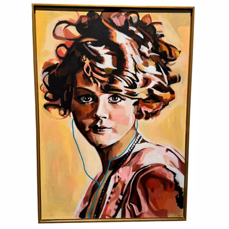 Everybody wants to rule the world - akryl på pannå av Hanna Herder 85x60 cm