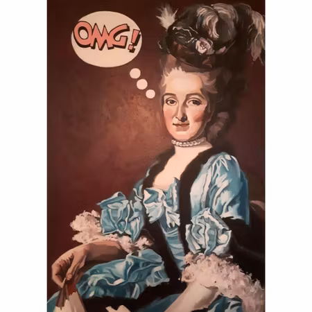 OMG - akryl på pannå av Hanna Herder 85x60 cm