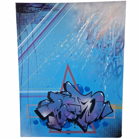 Blueberry - blandteknik på duk av Matthias Tautz 73x93 cm