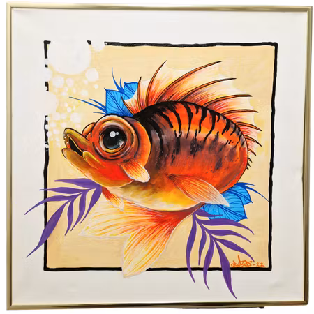 Daydreamer - blandteknik på duk av Matthias Tautz 51x51 cm