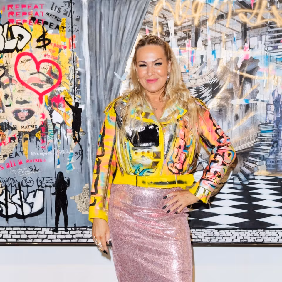 En reva i tiden no 2 - blandteknik på duk av Diana Wahlborg 199x150 cm