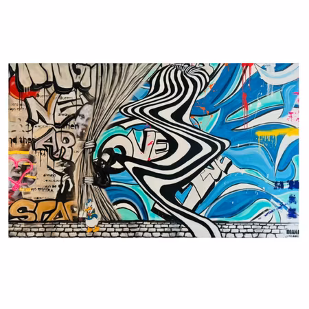 En ny tid - blandteknik på duk av Diana Wahlborg 200x120 cm