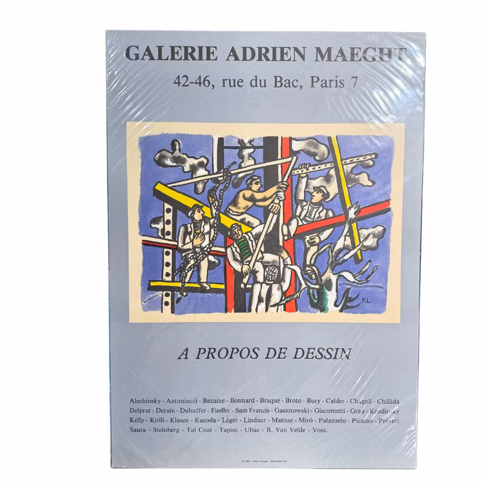 Utställningsaffisch från Galerie Adrien Maeght, 1985, 50 x 70 cm