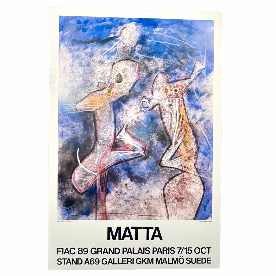 "Bombus Tensoris" Utställningsaffisch av Roberto Matta från 1976. 60x90 cm