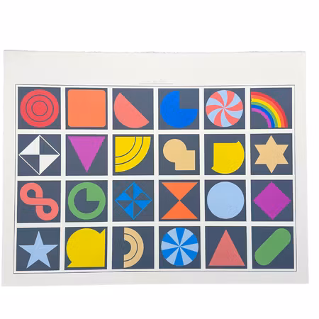 Lucio del Pezzo, Serigrafi ur mappen "Östermalm Suite" -1972. Signerad, numrerad 79/90. 50x65 cm