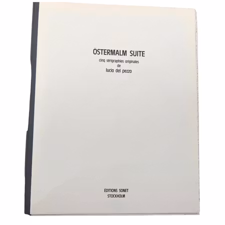 Lucio del Pezzo, Serigrafi ur mappen "Östermalm Suite" -1972. Signerad, numrerad 79/90. 50x65 cm