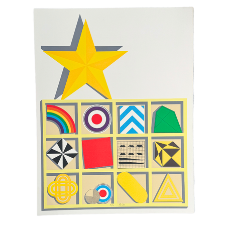 Lucio del Pezzo, Serigrafi ur mappen "Östermalm Suite" -1972. Signerad, numrerad 79/90. 50x65 cm