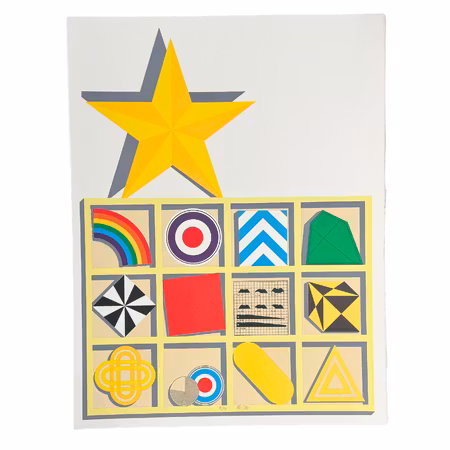 Lucio del Pezzo, Serigrafi ur mappen "Östermalm Suite" -1972. Signerad, numrerad 79/90. 50x65 cm