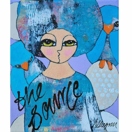 "The Source' - Akryl på duk av Hanna Ekegren. 22x27 cm