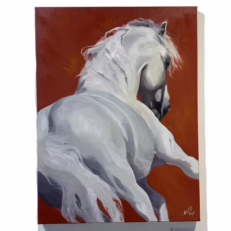 "Terracotta" olja på duk av Elin Östberg. 60x80 cm.