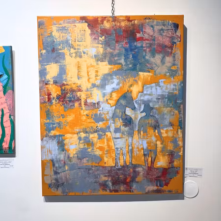 "Allt är ett" akryl på duk av Hanna Ekegren. 80x100 cm.