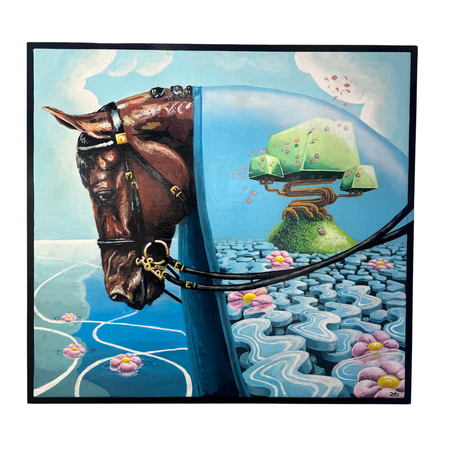 "My Lovely One" akryl på duk av Viktor Jusi Palm. 81x76 cm.