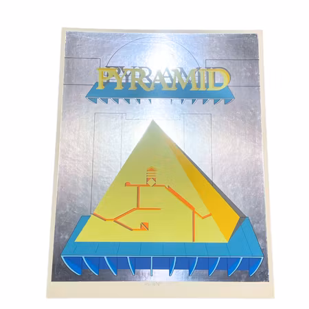 "Pyramid", serigrafi av Lucio Del Pezzo ur mappen Östermalm Suite, cinq sérigraphique originales de Lucio Del Pezzo, 50x65 cm.