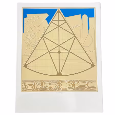 "Ingen titel", serigrafi av Lucio Del Pezzo ur mappen Östermalm Suite, cinq sérigraphique originales de Lucio Del Pezzo, 50x65 cm.