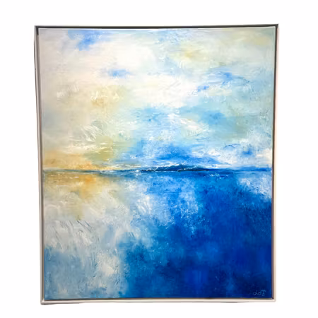Summer morning, olja på duk av Lo Fehrling, 123x143 cm