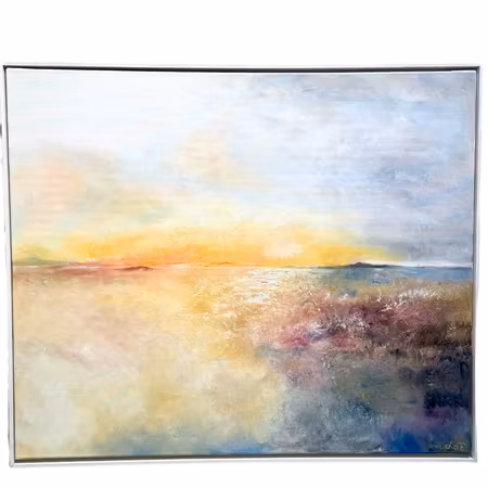 'A magical night', olja på duk av Lo Fehrling, 124x104 cm