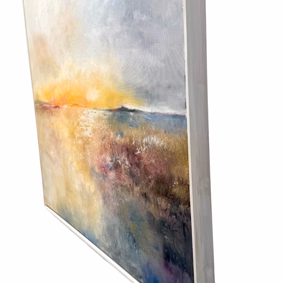 'A magical night', olja på duk av Lo Fehrling, 124x104 cm