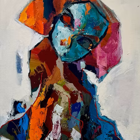 Venice no 8, akryl på duk av Alberto Ramirez LEG, 60x140 cm