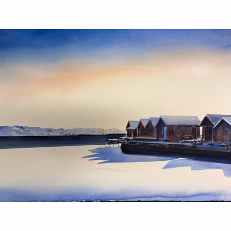 Edshultshall, akvarell av Kalle Nilsson, 93x73 cm