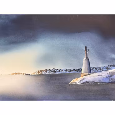 Mot Koster, akvarell av Kalle Nilsson, 93x73 cm