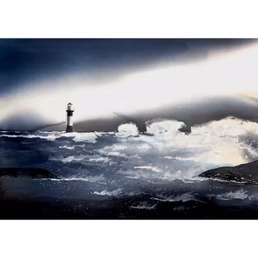 Tjurpannan, akvarell av Kalle Nilsson, 123x93 cm