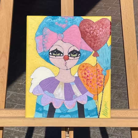 Lilla kärkan - Akryl på duk av Hanna Ekegren, 25x30 cm