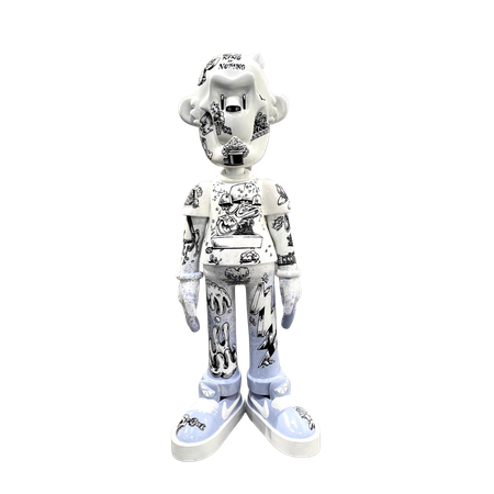 Ralph Florange – King of Nothing, Skulptur av Viktor Jusi Palm, Höjd 87 cm