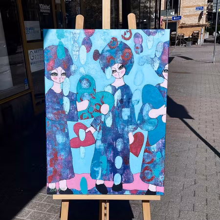 Så förunderligt stark - Akryl på duk av Hanna Ekegren. , 60x80 cm