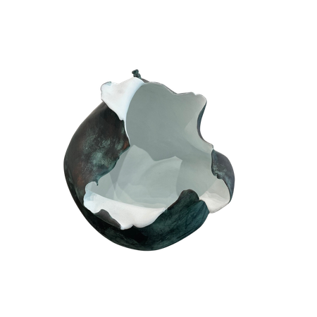 Sköra minnen stark själ, Linoljevax på stengodslera av Helena Sandgathe, Höjd 29 cm