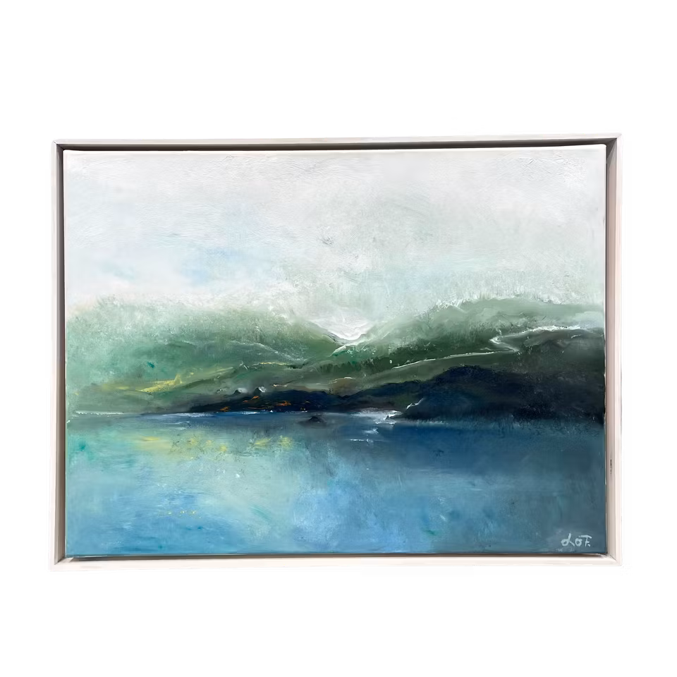 'Landfall', olja på duk av Lo Fehrling, 84x64 cm