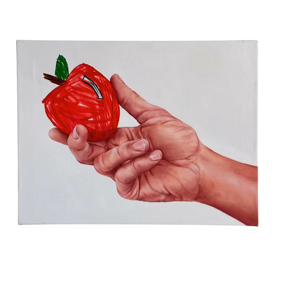 Eden I, Olja på bomull av Madeleine Heyman, 45x60 cm