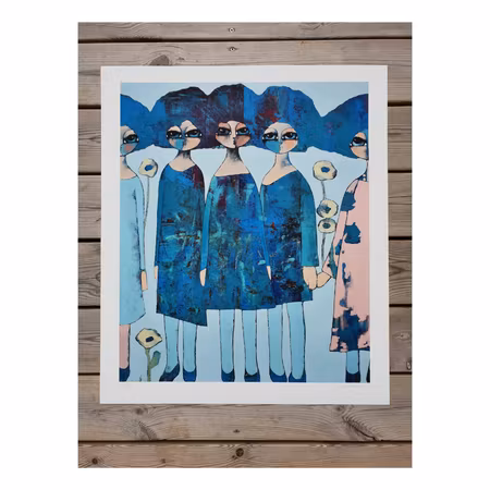 På tå: Fine art print av Hanna Ekegren, 51x62 cm